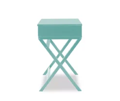 Kari Turquoise Lift-Top Campaign Desk -Home Furniture Store 810543172 4