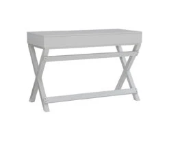 Kari Gray 2-Drawer Campaign Desk -Home Furniture Store 810543177 5