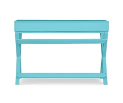 Cami Blue X-Base Campaign Style Writing Desk -Home Furniture Store 810543182 4