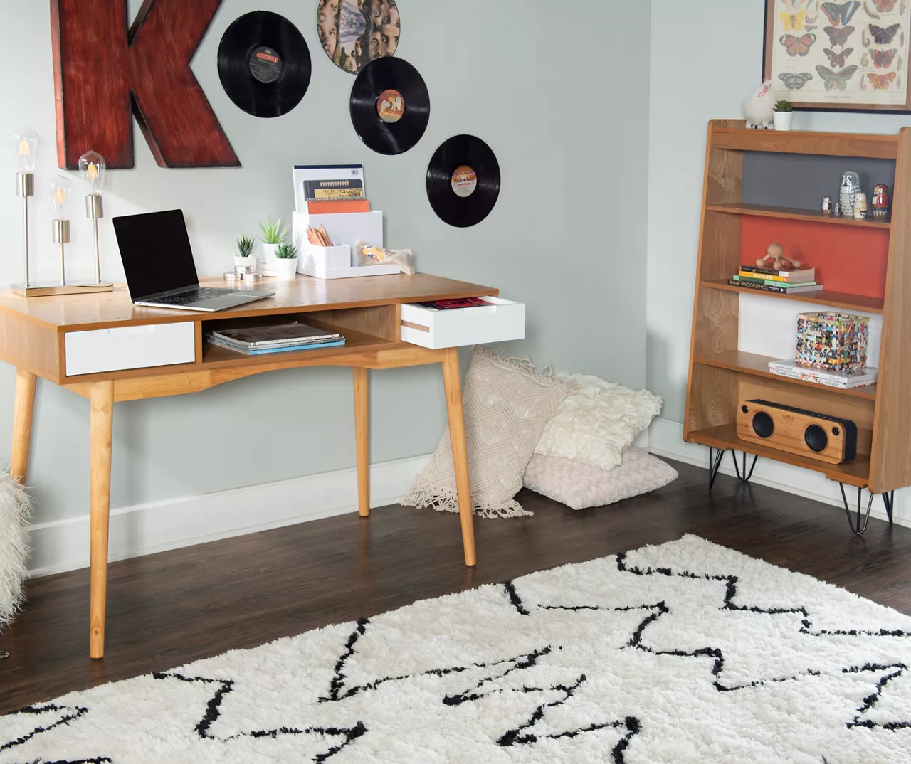 Nate Ash & White 2-Drawer Writing Desk Nate Ash & White 2-Drawer Writing Desk -Home Furniture Store 810543187 A0 10