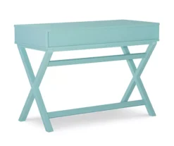 Kari Turquoise 2-Drawer Wooden X-Frame Desk -Home Furniture Store 810543189 5