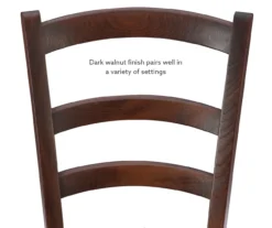 Bordeaux Walnut Handwoven Ladder Back Side Chairs, 2-Pack 7 Bordeaux Walnut Handwoven Ladder Back Side Chairs, 2-Pack -Home Furniture Store 810543200 A8 3
