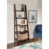 Boston Espresso 5-Shelf Wooden Ladder Bookcase -Home Furniture Store 810543223 B0