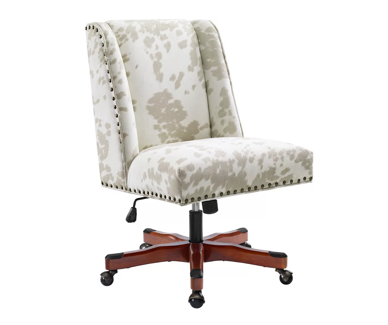 Austin Brown Linen Cow Print Office Chair Austin Brown Linen Cow Print Office Chair -Home Furniture Store 810543224 A0 1