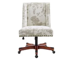 Austin Brown Linen Cow Print Office Chair 7 Austin Brown Linen Cow Print Office Chair -Home Furniture Store 810543224 A0 2