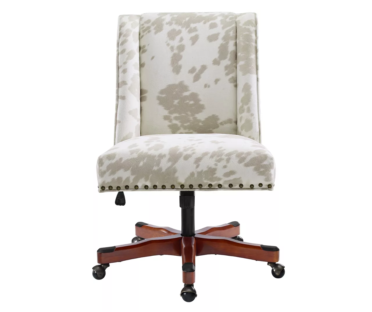 Austin Brown Linen Cow Print Office Chair Austin Brown Linen Cow Print Office Chair -Home Furniture Store 810543224 A0 2