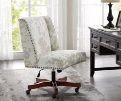 Austin Brown Linen Cow Print Office Chair 4 Austin Brown Linen Cow Print Office Chair -Home Furniture Store 810543224 A0 8
