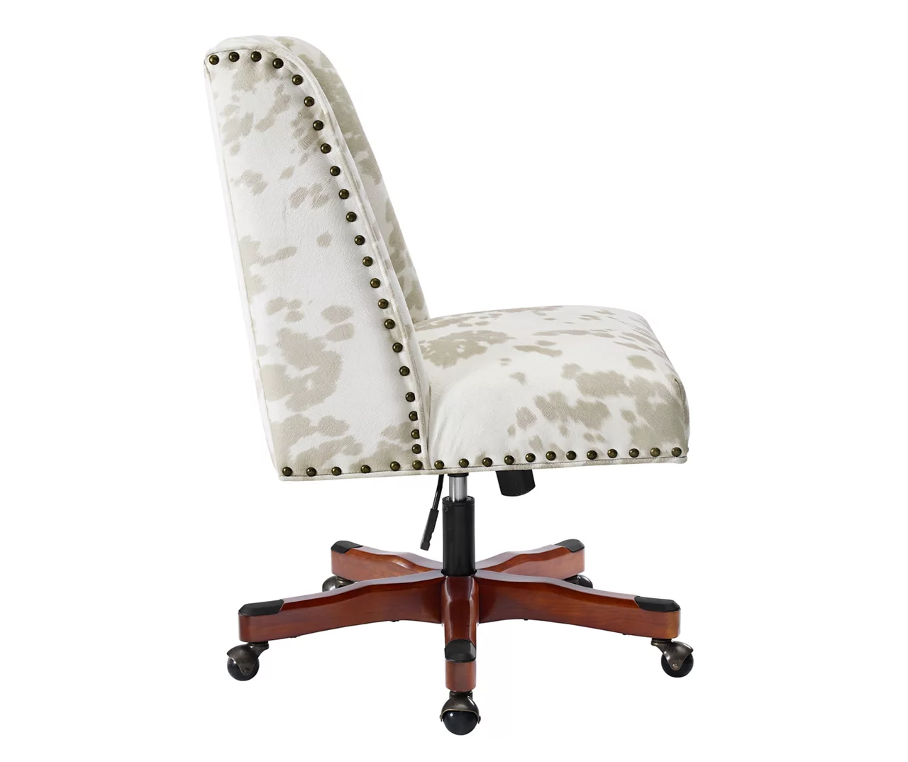 Austin Brown Linen Cow Print Office Chair Austin Brown Linen Cow Print Office Chair -Home Furniture Store 810543224 A2 3