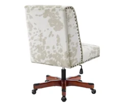 Austin Brown Linen Cow Print Office Chair 9 Austin Brown Linen Cow Print Office Chair -Home Furniture Store 810543224 A4 4