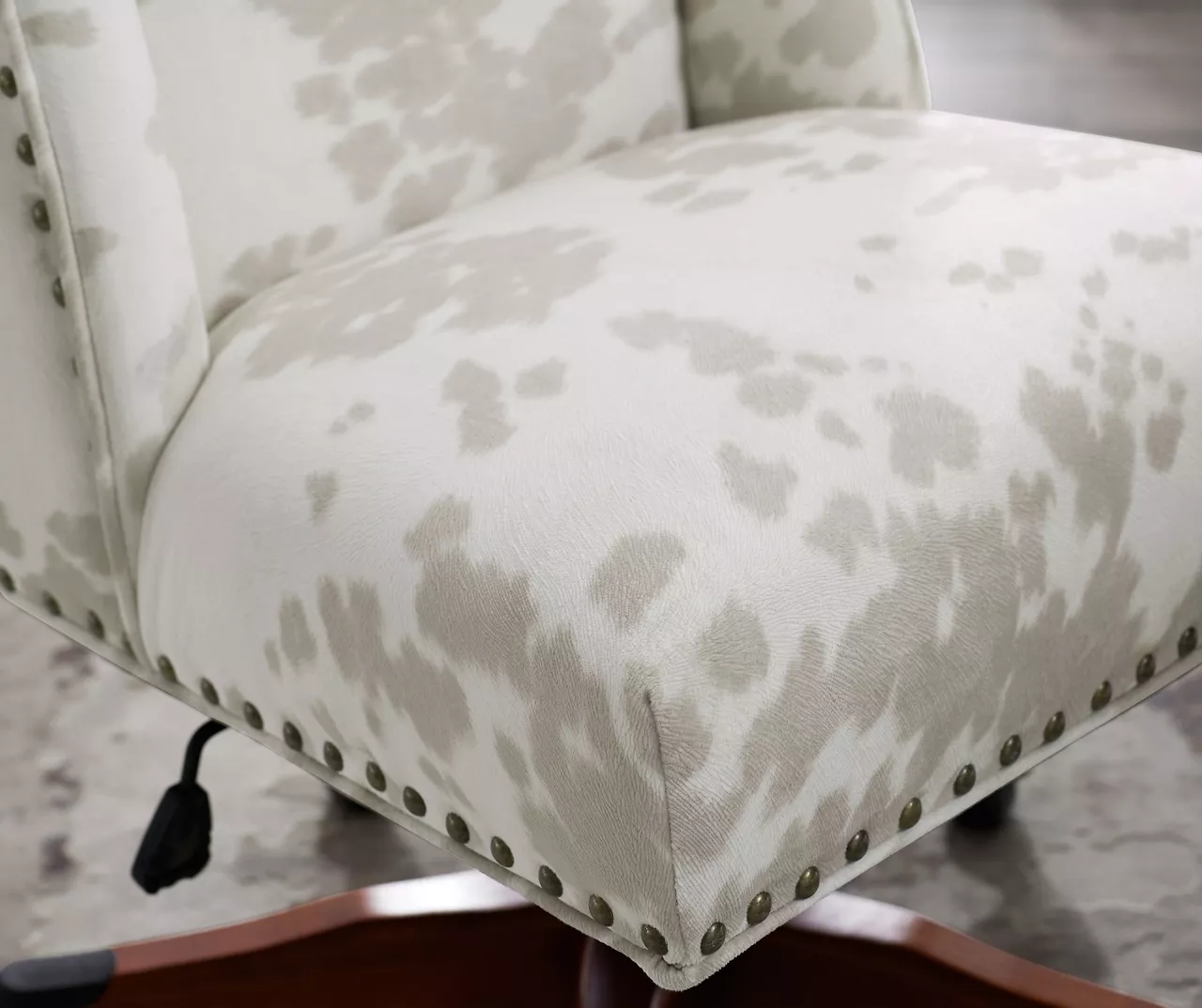Austin Brown Linen Cow Print Office Chair Austin Brown Linen Cow Print Office Chair -Home Furniture Store 810543224 A8 9