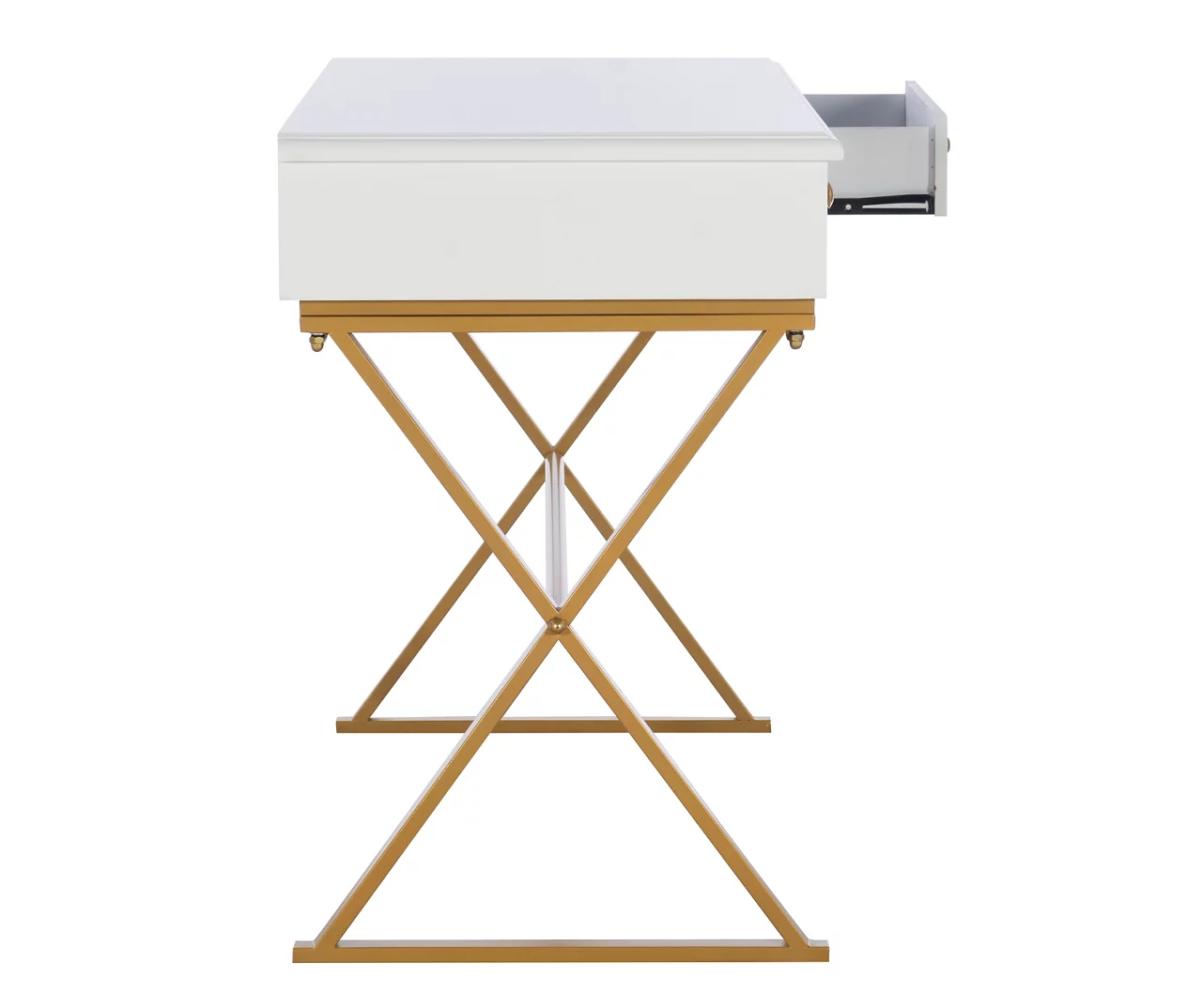 Glam White & Gold 2-Drawer Campaign Desk Glam White & Gold 2-Drawer Campaign Desk -Home Furniture Store 810543228 A0 7
