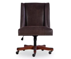 Austin Dark Walnut Upholstered Office Chair 6 Austin Dark Walnut Upholstered Office Chair -Home Furniture Store 810543233 A0 2