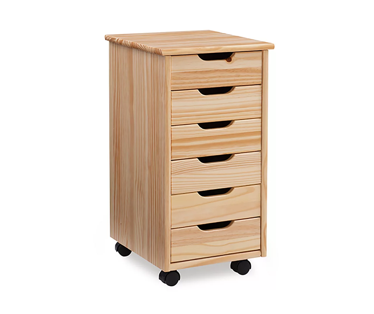 Craft Mate Natural Wood 6-Drawer Rolling Storage Cart Craft Mate Natural Wood 6-Drawer Rolling Storage Cart -Home Furniture Store 810543290 1