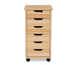 Craft Mate Natural Wood 6-Drawer Rolling Storage Cart 4 Craft Mate Natural Wood 6-Drawer Rolling Storage Cart -Home Furniture Store 810543290 3