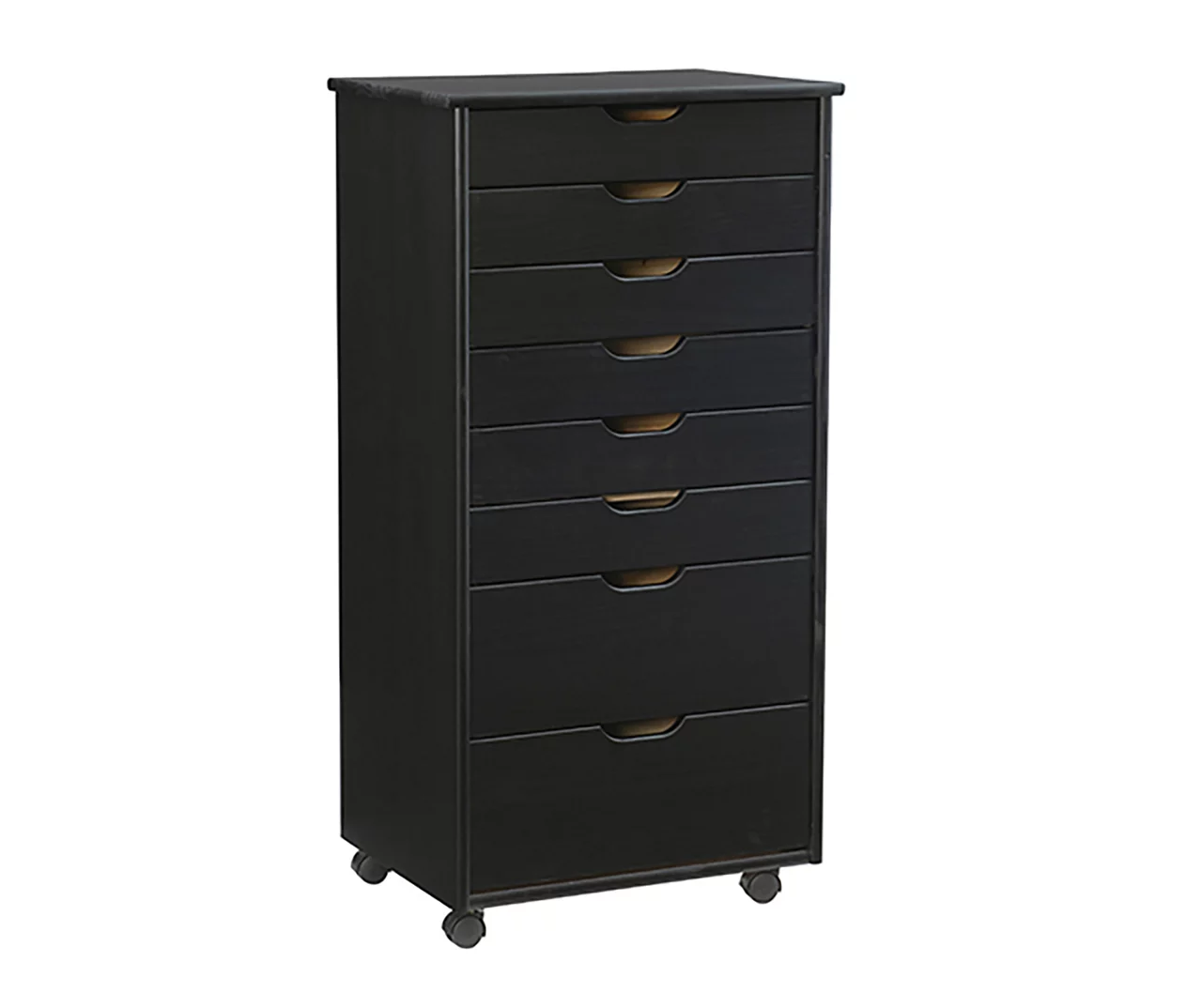 Craft Mate Black Wood 8-Drawer Rolling Storage Cart Craft Mate Black Wood 8-Drawer Rolling Storage Cart -Home Furniture Store 810543294 1