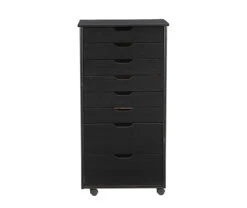 Craft Mate Black Wood 8-Drawer Rolling Storage Cart 4 Craft Mate Black Wood 8-Drawer Rolling Storage Cart -Home Furniture Store 810543294 3