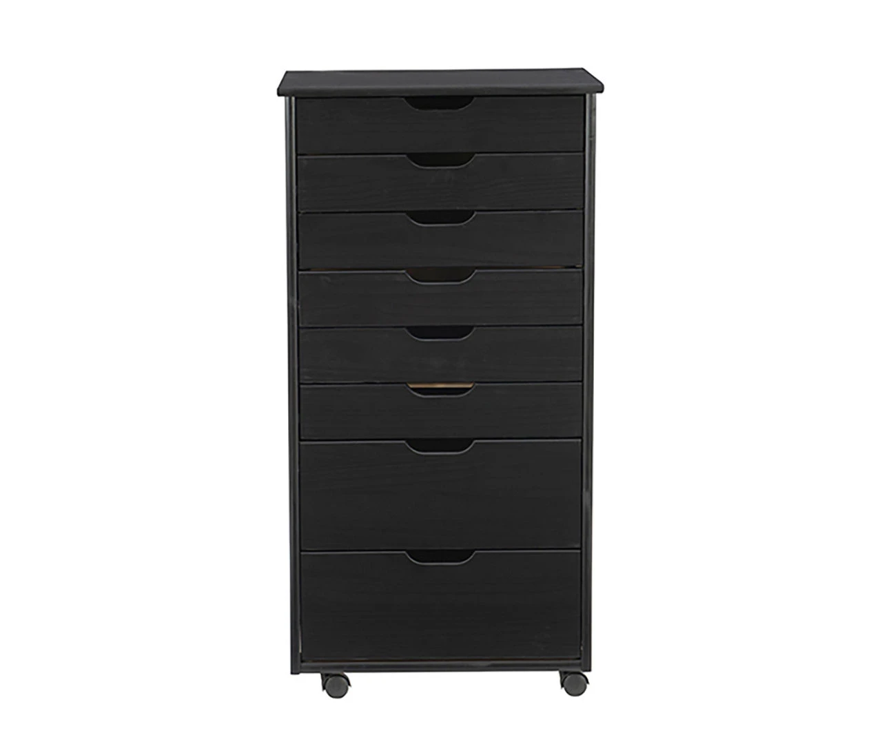 Craft Mate Black Wood 8-Drawer Rolling Storage Cart Craft Mate Black Wood 8-Drawer Rolling Storage Cart -Home Furniture Store 810543294 3