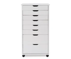 Craft Mate White Wood 8-Drawer Rolling Storage Cart -Home Furniture Store 810543299 3
