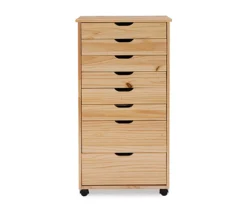 Craft Mate Natural Wood 8-Drawer Rolling Storage Cart -Home Furniture Store 810543300 3