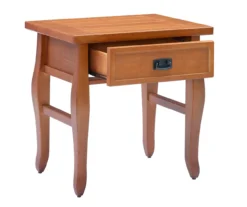Denver Antique Pine 1-Drawer Curved Leg End Table -Home Furniture Store 810543318 A0 6