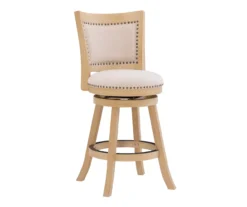 Graham Light Gray Padded Swivel Counter Stool