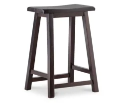 Maury 24" Dark Brown Wooden Saddle Stool 4 Maury 24" Dark Brown Wooden Saddle Stool -Home Furniture Store 810543379 4