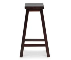 Maury 24" Dark Brown Wooden Saddle Stool 5 Maury 24" Dark Brown Wooden Saddle Stool -Home Furniture Store 810543379 5