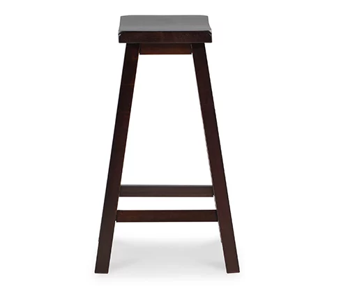 Maury 24" Dark Brown Wooden Saddle Stool Maury 24" Dark Brown Wooden Saddle Stool -Home Furniture Store 810543379 5