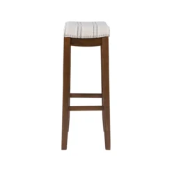 Brooke Natural & Dark Brown Backless Padded Bar Stool 6 Brooke Natural & Dark Brown Backless Padded Bar Stool -Home Furniture Store 810543423 5