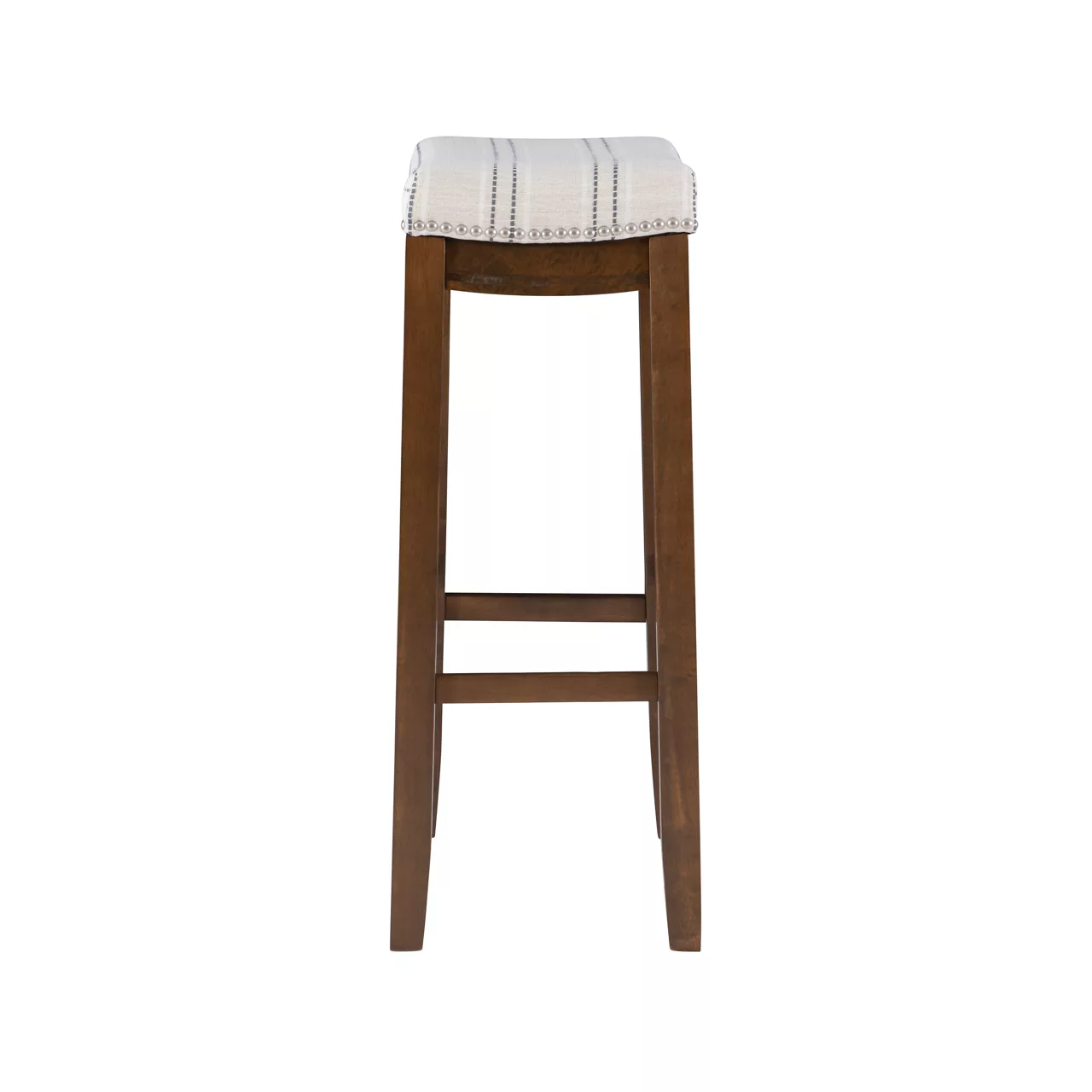 Brooke Natural & Dark Brown Backless Padded Bar Stool Brooke Natural & Dark Brown Backless Padded Bar Stool -Home Furniture Store 810543423 5