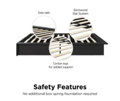 DHP Micah Black Faux Leather King Platform Bed -Home Furniture Store 810543681 5