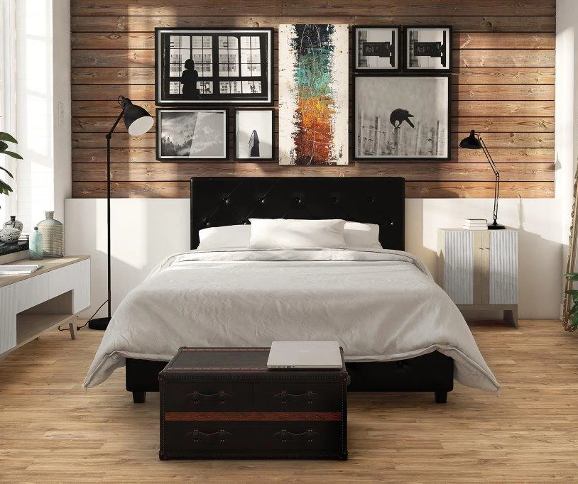 DHP Dana Faux Leather Upholstered Queen Bed DHP Dana Faux Leather Upholstered Queen Bed -Home Furniture Store 810543735 5