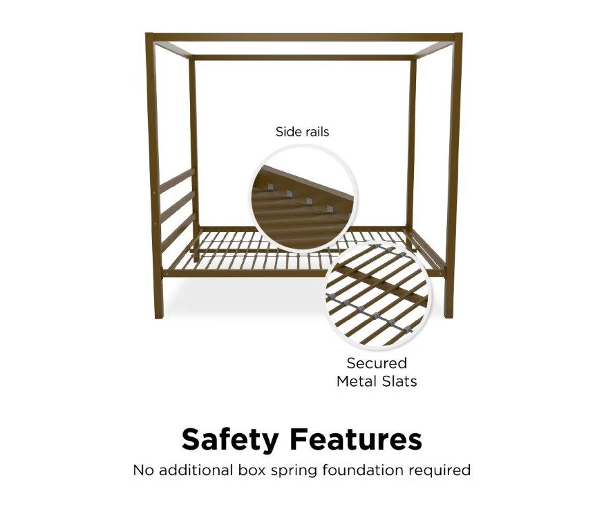 DHP Cara Metal Canopy Bed DHP Cara Metal Canopy Bed -Home Furniture Store 810543768 1