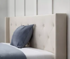 Isabelle Cream Upholstered Twin Wingback Bed 5 Isabelle Cream Upholstered Twin Wingback Bed -Home Furniture Store 810547603 810547607 810547628 810547611 4