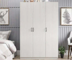 Ivory Oak 3-Door Storage Wardrobe 9 Ivory Oak 3-Door Storage Wardrobe -Home Furniture Store 810561398 11