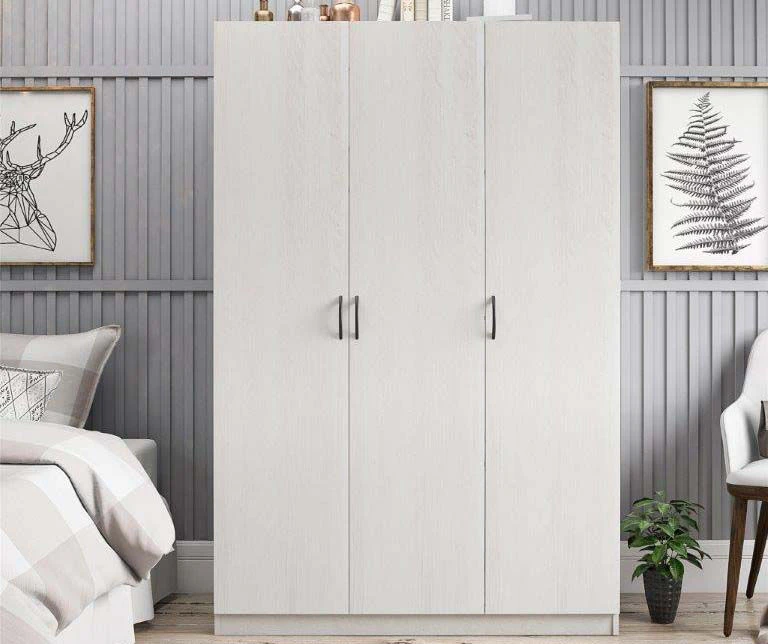 Ivory Oak 3-Door Storage Wardrobe Ivory Oak 3-Door Storage Wardrobe -Home Furniture Store 810561398 11