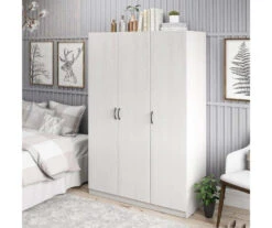 Ivory Oak 3-Door Storage Wardrobe 5 Ivory Oak 3-Door Storage Wardrobe -Home Furniture Store 810561398 2
