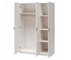 Ivory Oak 3-Door Storage Wardrobe 10 Ivory Oak 3-Door Storage Wardrobe -Home Furniture Store 810561398 21