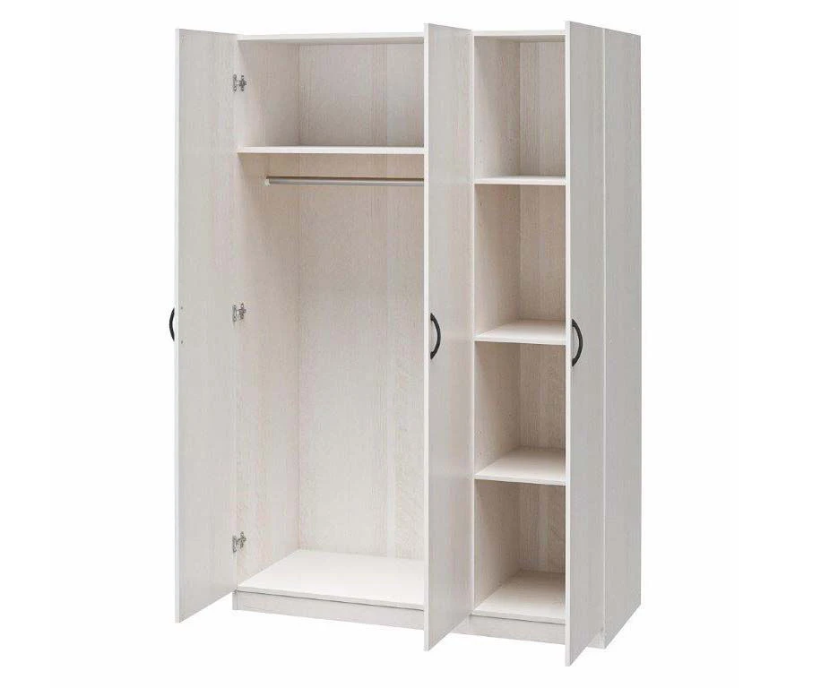 Ivory Oak 3-Door Storage Wardrobe Ivory Oak 3-Door Storage Wardrobe -Home Furniture Store 810561398 3