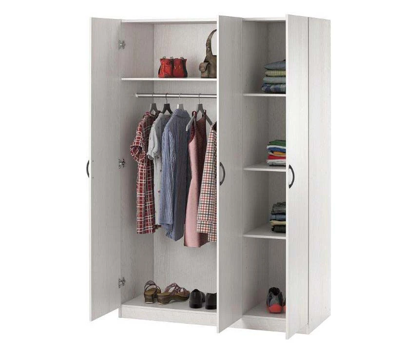 Ivory Oak 3-Door Storage Wardrobe Ivory Oak 3-Door Storage Wardrobe -Home Furniture Store 810561398 41