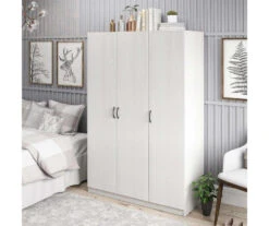 Ivory Oak 3-Door Storage Wardrobe 12 Ivory Oak 3-Door Storage Wardrobe -Home Furniture Store 810561398 51