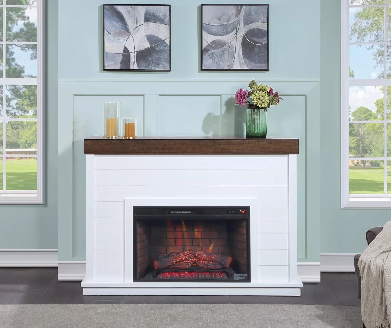 62" Grand Shiplap & Beam Electric Fireplace 62" Grand Shiplap & Beam Electric Fireplace -Home Furniture Store 810570729 3