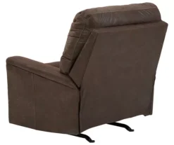 Navi Chestnut Faux Leather Rocker Recliner -Home Furniture Store 810587485 2