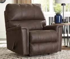 Navi Chestnut Faux Leather Rocker Recliner -Home Furniture Store 810587485 6