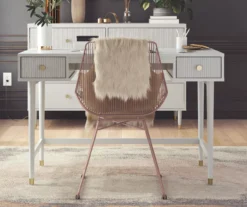 Elizabeth Dove Gray Office Desk -Home Furniture Store 810589021 1