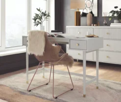 Elizabeth Dove Gray Office Desk -Home Furniture Store 810589021 2