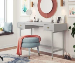 Elizabeth Dove Gray Office Desk -Home Furniture Store 810589021 5