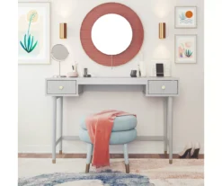 Elizabeth Dove Gray Office Desk -Home Furniture Store 810589021 6