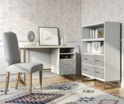 Scarlett White Pedestal Desk 6 Scarlett White Pedestal Desk -Home Furniture Store 810589027 3