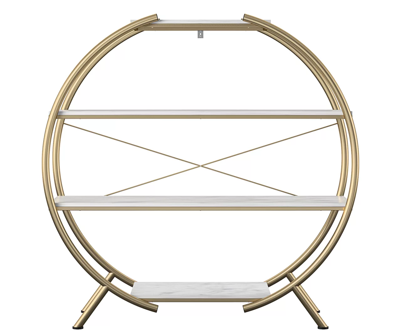 Amelia Faux Marble 4-Shelf Bookcase Amelia Faux Marble 4-Shelf Bookcase -Home Furniture Store 810589033 3